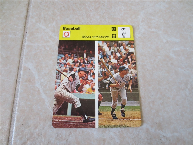 1977-79 Maris and Mantle Sportscaster baseball card 