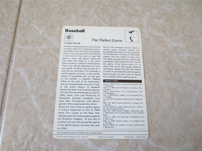 1977-79 Sandy Koufax Sportscaster baseball card