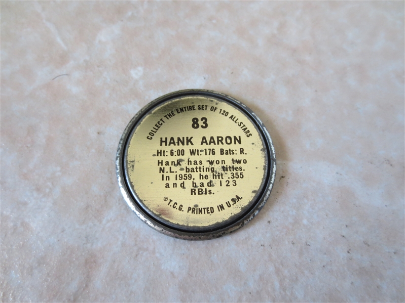 1964 Topps Coin Hank Aaron #83