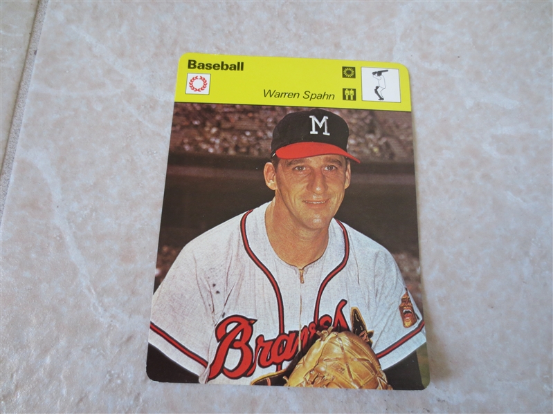 1977-79 Warren Spahn Sportscaster baseball card 