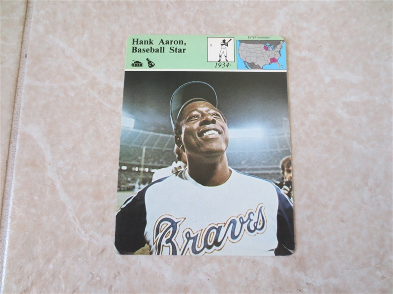 1977-79 Hank Aaron Baseballl Star Sportscaster card 