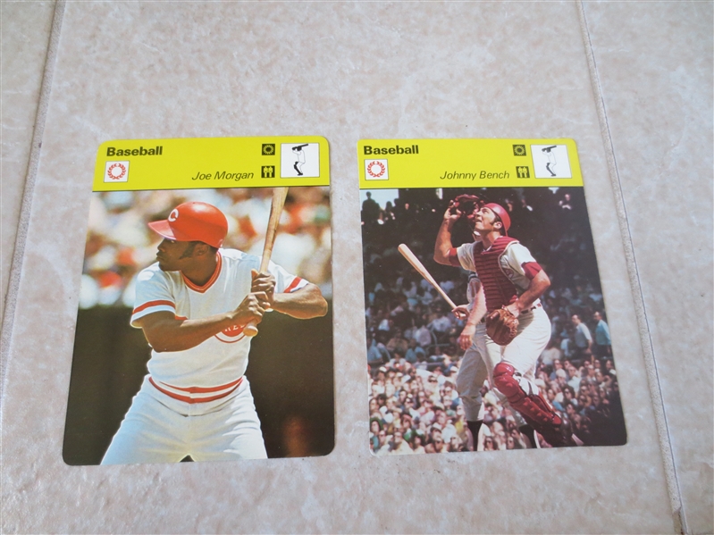 1977-79 Johnny Bench and Joe Morgan Sportscaster baseball cards