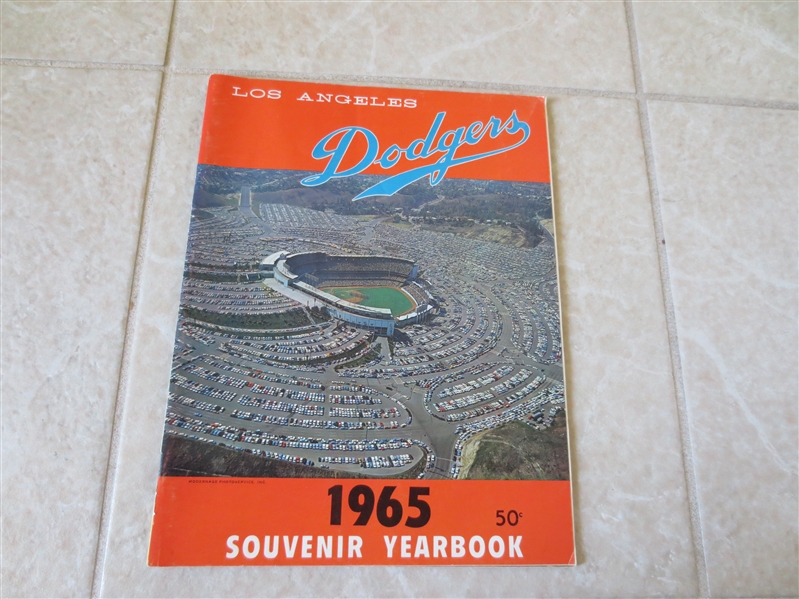 1965 Los Angeles Dodgers baseball yearbook  World Series Win Year