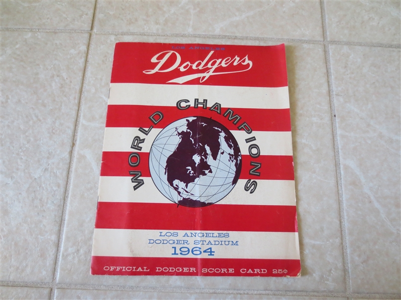 1964 USC at Los Angeles Dodgers unscored baseball program Unusual