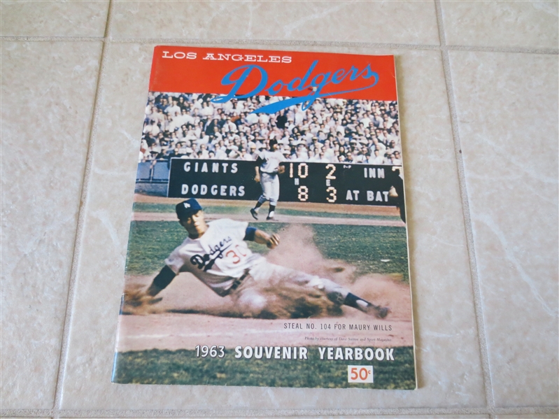 1963 Los Angeles Dodgers baseball yearbook