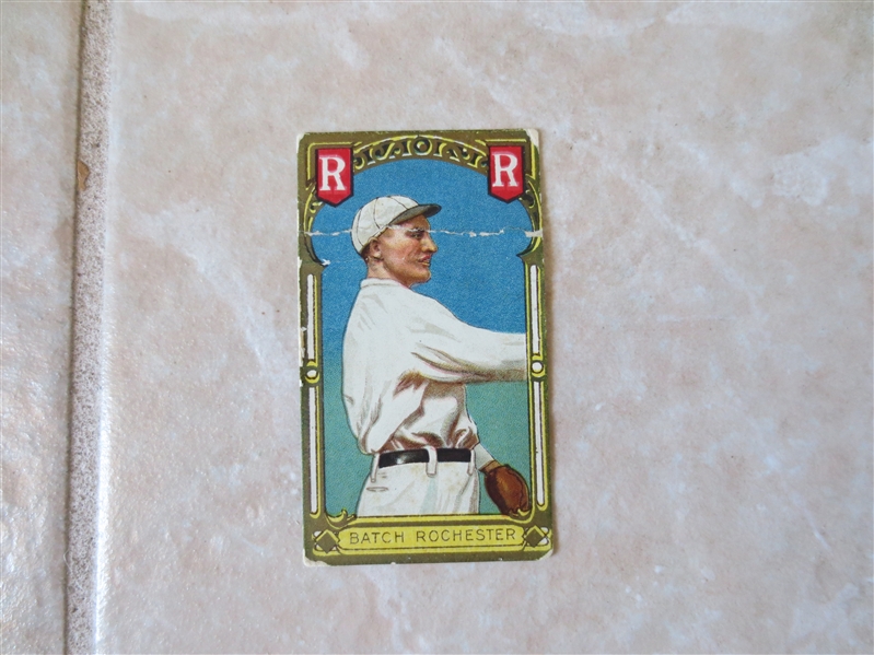 1911 T205 Emil Batch Rochester Minor League baseball card Hassan back Factory #649