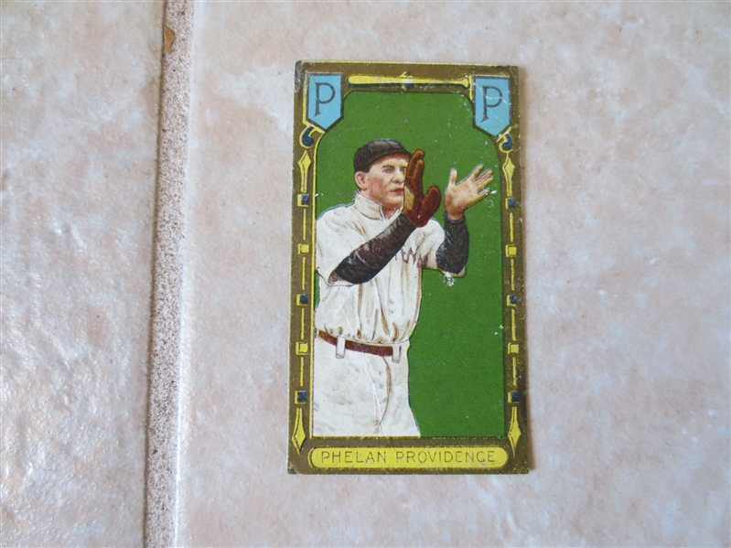1911 T205 Jimmy Phelan Providence Minor League baseball card Hassan back Factory #649