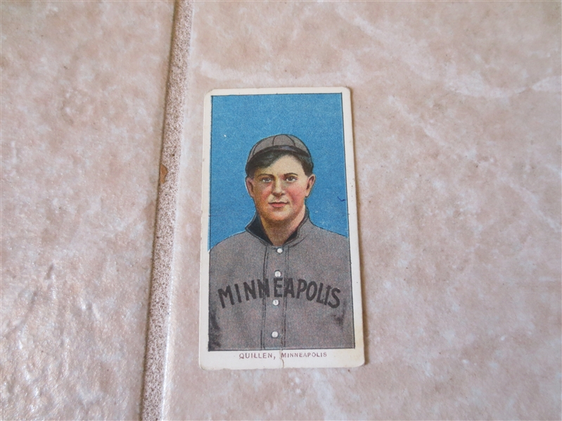 1909-11 T206 Lee Quillen Minneapolis Piedmont back 350 subjects Factory #25 baseball card 