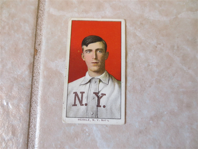 1909-11 T206 Fred Merkle NY National Sovereign 350 subjects Factory #25 baseball card