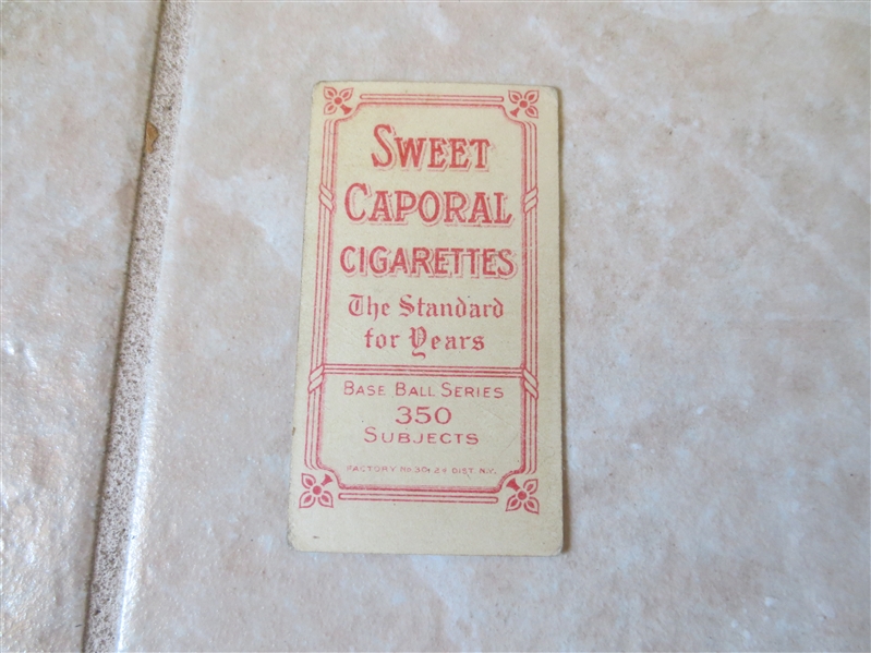 1909-11 T206 Jim Stephens St. Louis American Sweet Caporal 350 subjects Factory #30 baseball card