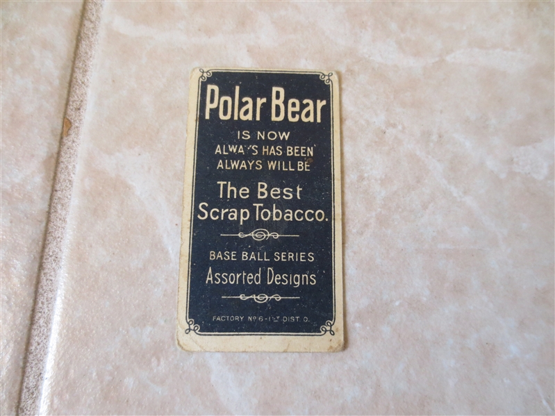 1909-11 T206 Wid Conroy Washington with bat Polar Bear baseball card
