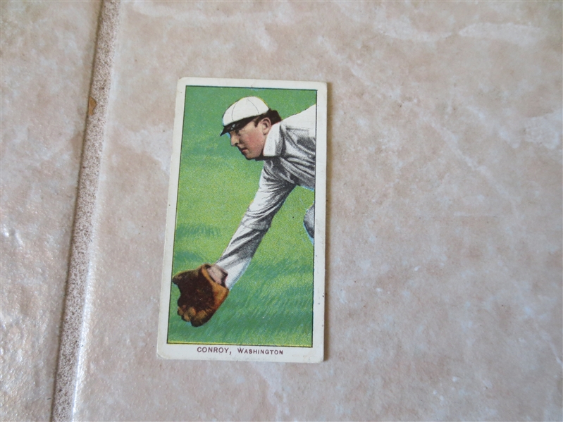 1909-11 T206 Wid Conroy fielding Piedmont 150 subjects baseball card  TOUGH!