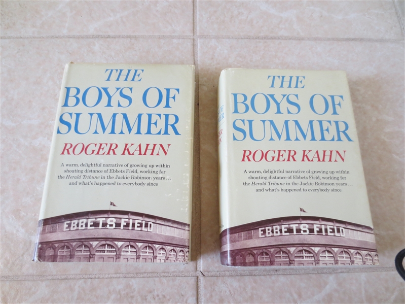 (2) First Editions The Boys of Summer hardcover books by Roger Kahn with dust covers