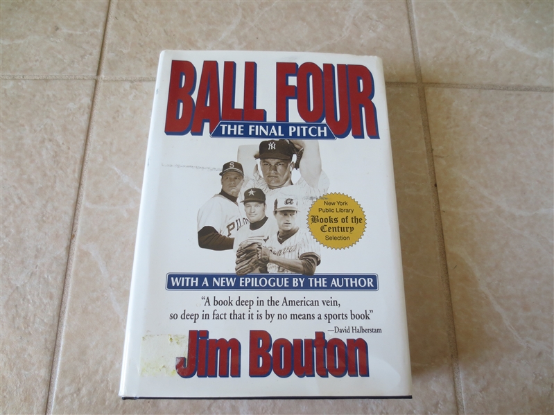 Autographed Jim Bouton Ball Four The Final Pitch hardcover book 