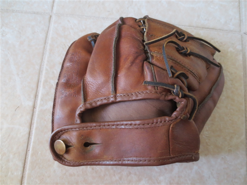 1940's Terry Moore 3 finger baseball glove St. Louis Cardinals soft supple leather!