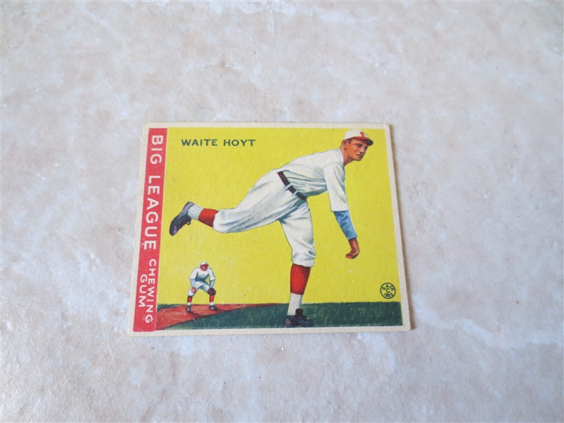 1933 Goudey Waite Hoyt baseball card HOF #60