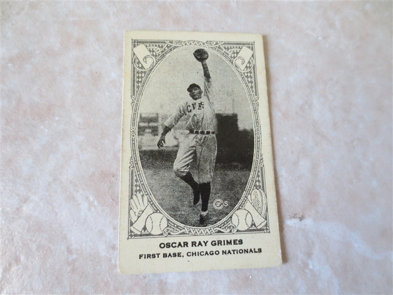 1922 W573 Oscar Ray Grimes Chicago Cubs baseball card