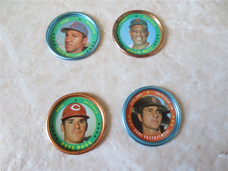 1971 Topps Baseball Coins: Mays, Rose, Yaz, Billy Williams