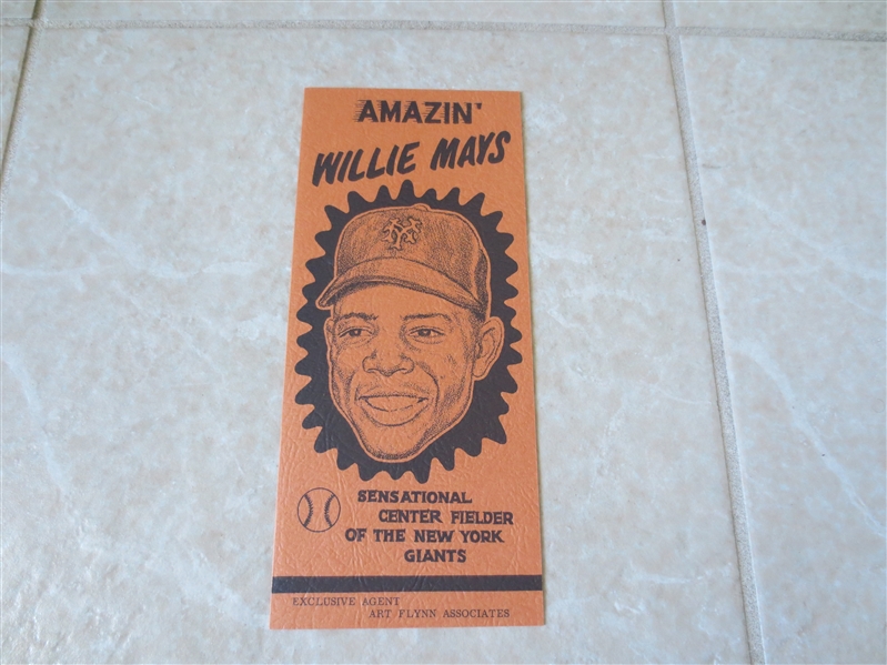 1954 Willie Mays Advertising Promotion Brochure issued by his agent  Neat!