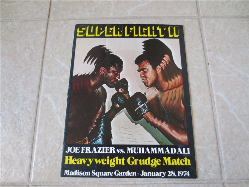 1974 Joe Frazier vs. Muhammad Ali Heavyweight Grudge Match boxing program