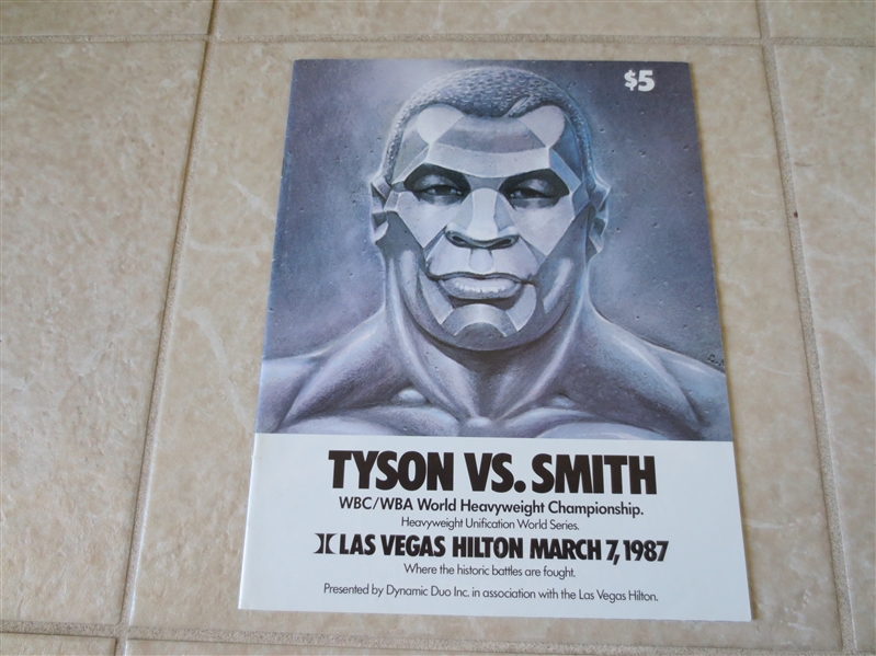 1987 Tyson vs. Smith World Heavyweight Championship Boxing program