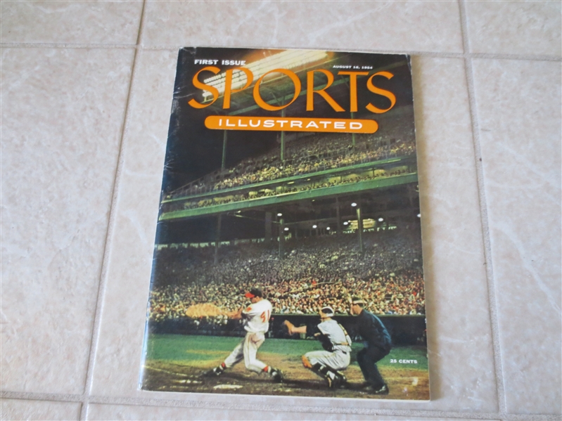 First Issue of Sports Illustrated with baseball cards in beautiful condition