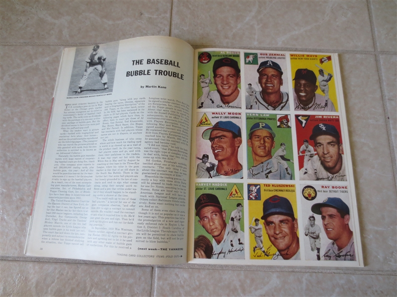 First Issue of Sports Illustrated with baseball cards in beautiful condition