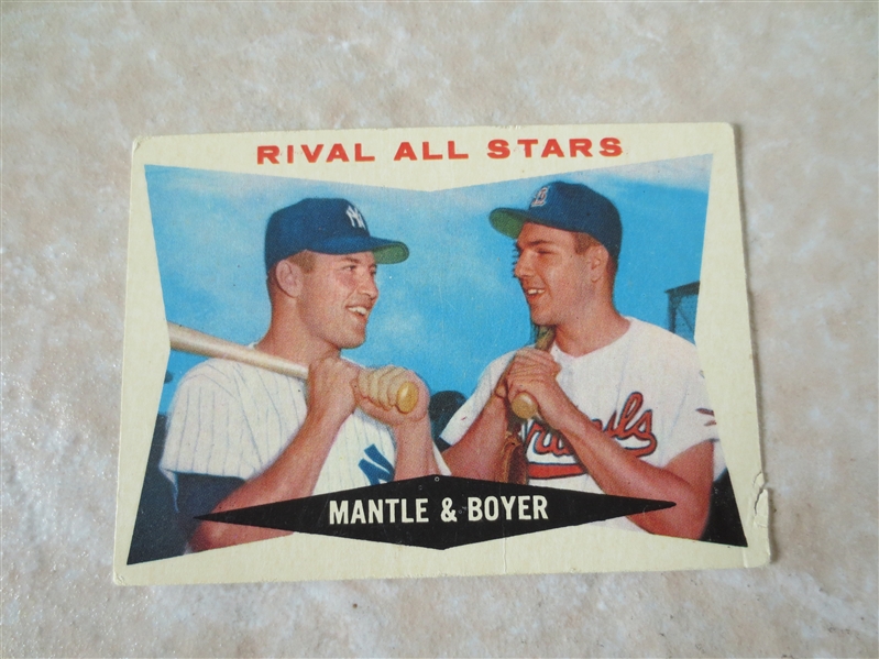 1960 Topps Mantle & Boyer Rival All Stars baseball card #160