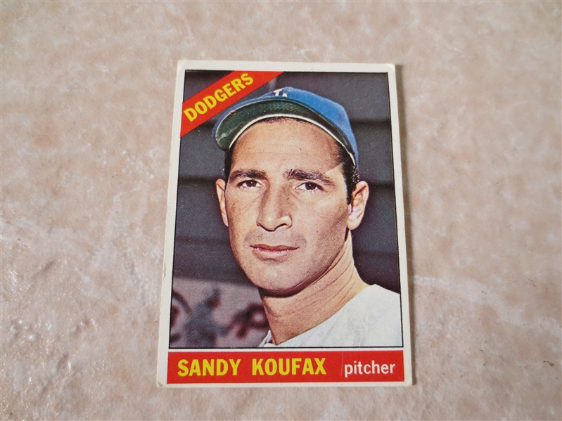 1966 Topps Sandy Koufax baseball card #100