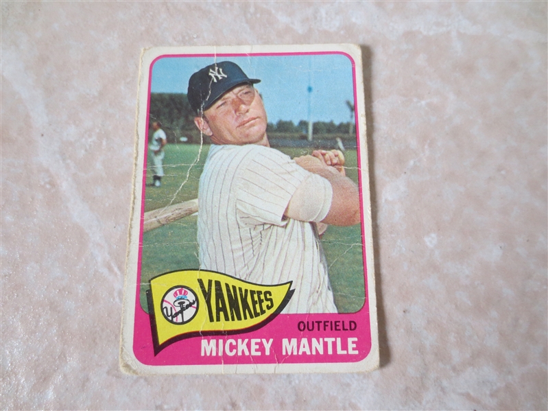 1965 Topps Mickey Mantle baseball card #350