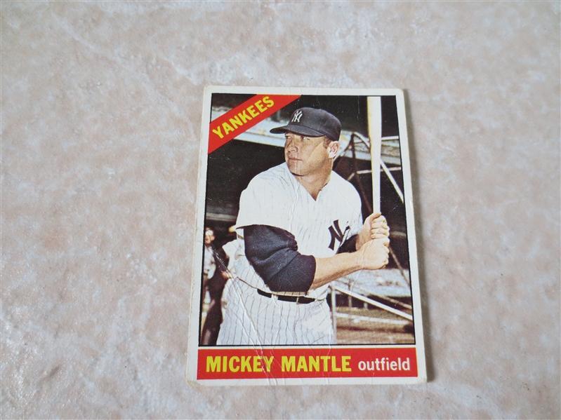 1966 Topps Mickey Mantle baseball card #50 in affordable condition