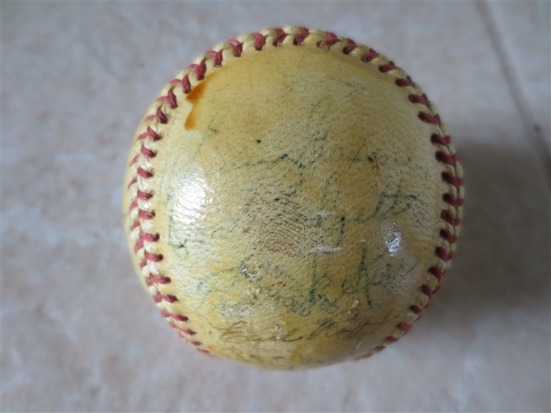 Autographed 1949 or 1950 Oakland Oaks PCL signed baseball 23 signatures Charlie Dressen sweet spot