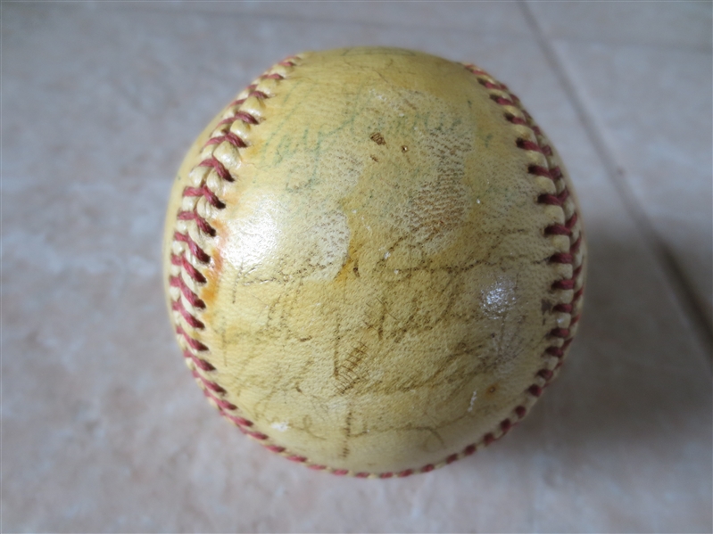 Autographed 1949 or 1950 Oakland Oaks PCL signed baseball 23 signatures Charlie Dressen sweet spot
