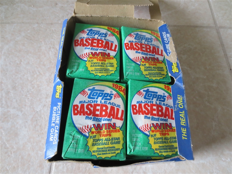 1984 Topps Baseball Wax Box with 34 Unopened packs