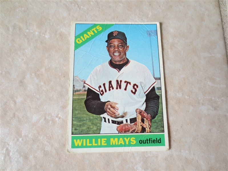1966 Topps Willie Mays baseball card #1