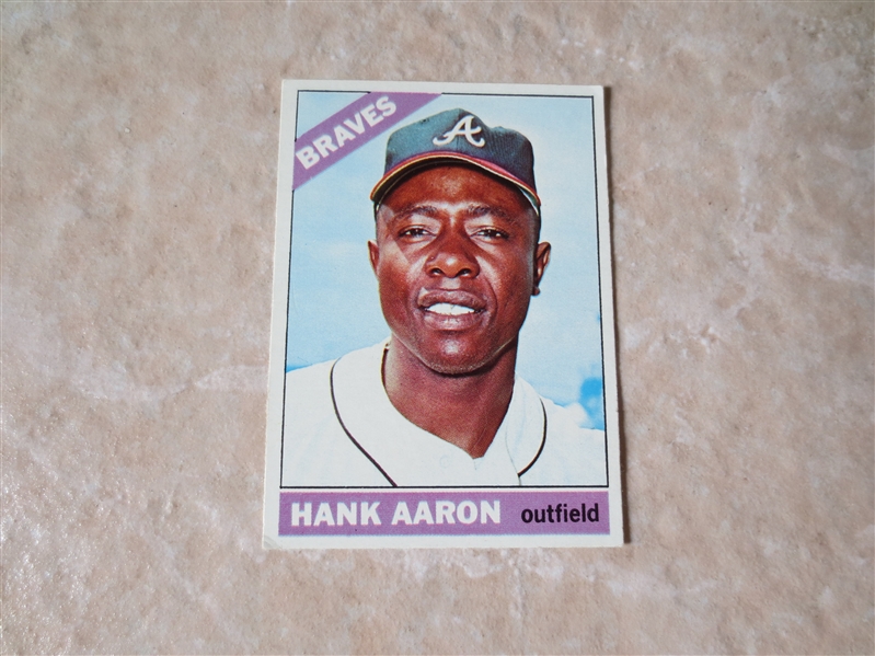1966 Topps Hank Aaron baseball card #500  A beauty!