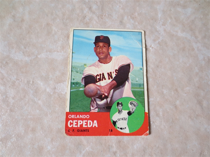 1963 Topps Orlando Cepeda baseball card #520  HOFer
