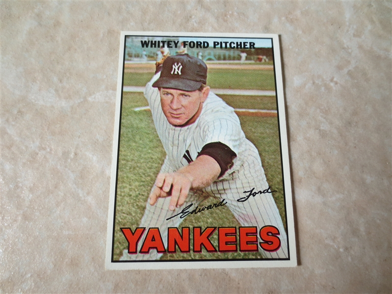 1967 Topps Whitey Ford baseball card #5 in beautiful shape