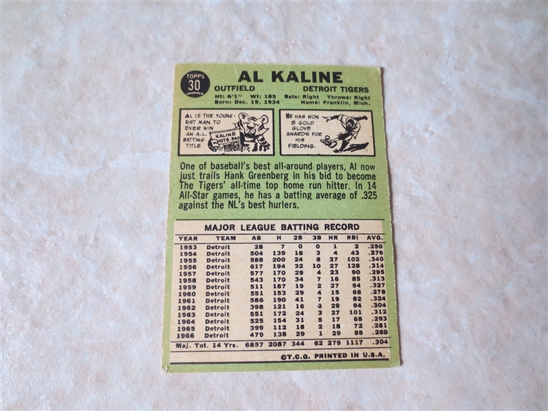 1967 Topps Al Kaline baseball card #30
