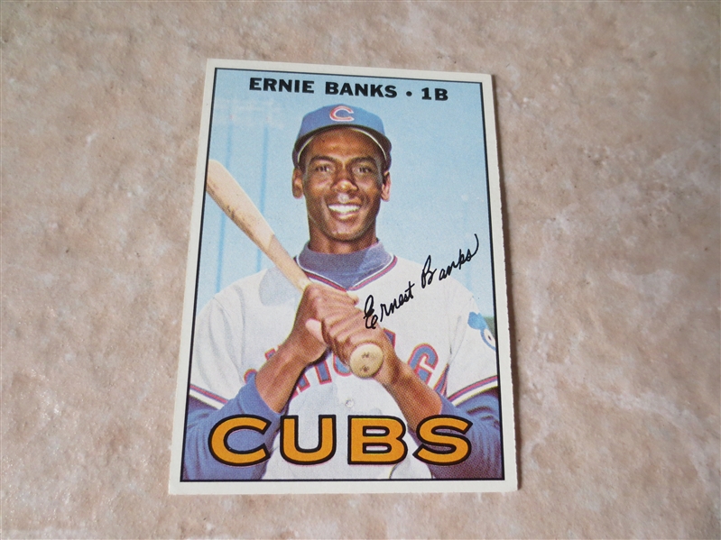 1967 Topps Ernie Banks #215 baseball card in outstanding condition!  PSA?