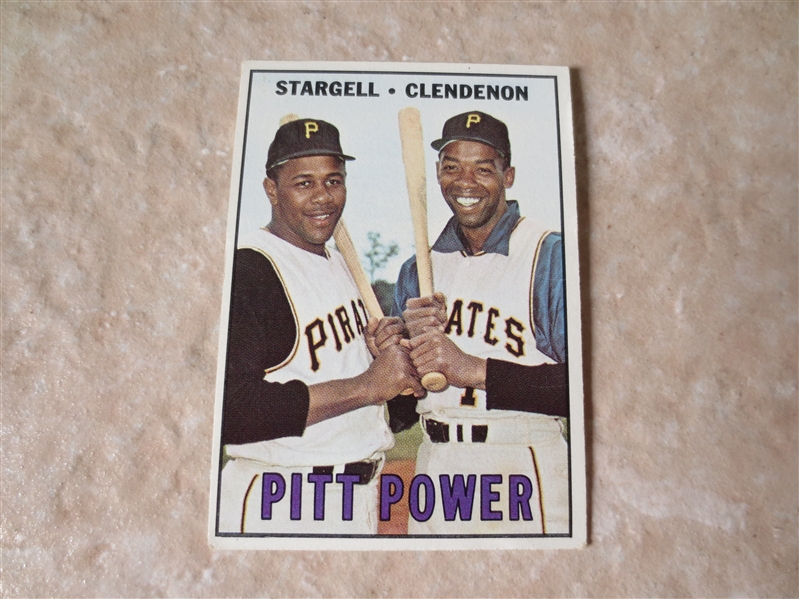 1967 Topps Pitt Power Willie Stargell/Donn Clendenon baseball card #266 Very nice condition