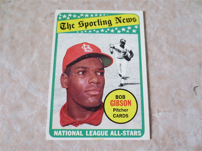 1969 Topps Bob Gibson Sporting News All Star baseball card #432