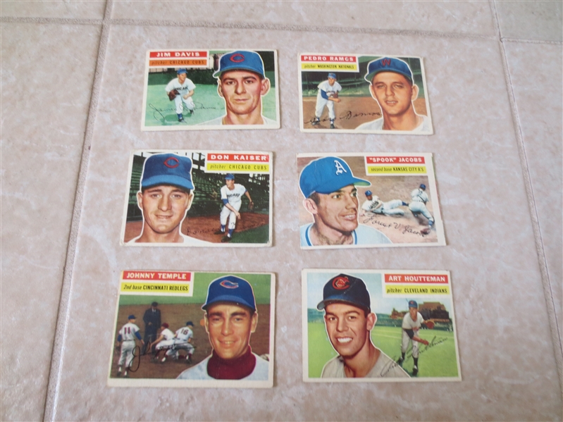 (16) 1956 Topps Baseball cards 