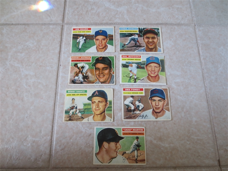 (16) 1956 Topps Baseball cards 