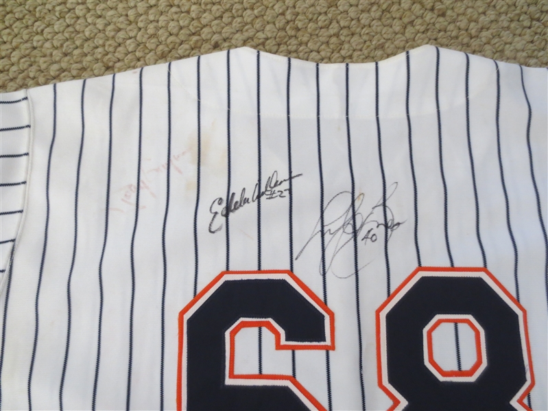 Autographed Tony Gwynn (?), Andy Benes, and Eddie Williams San Diego Padres jersey