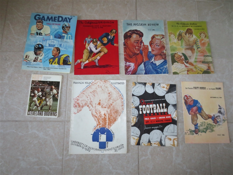 (14) Pro and College Football Program and Guide Extravaganza 1929-83