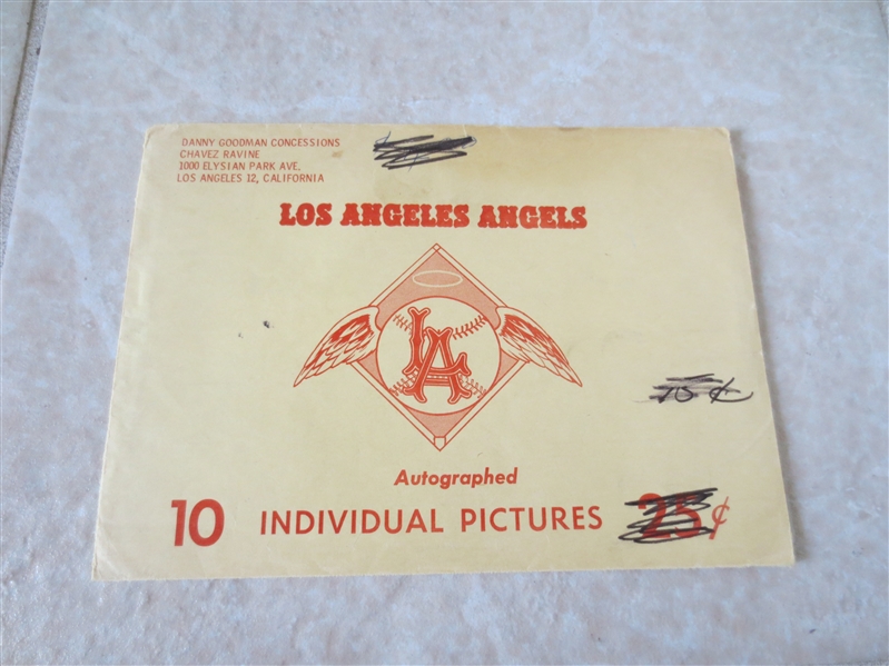 1961 or 1962 Los Angeles Angels pictures envelope + 1960 Old Timer's Photo Album