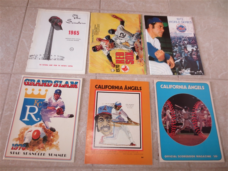 Huge Lot of Vintage Baseball programs: Yankees, Giants, Braves, Angels, Mets +