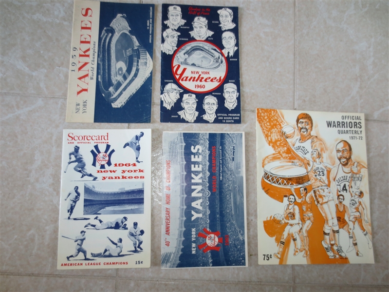 Huge Lot of Vintage Baseball programs: Yankees, Giants, Braves, Angels, Mets +