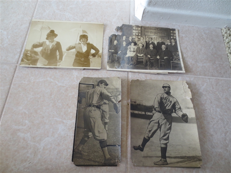 Circa 1900 Baseball Photos of Buck Herzog, Red Dooin, Jake Stahl, and more, plus 1930's PCL Scrapbook